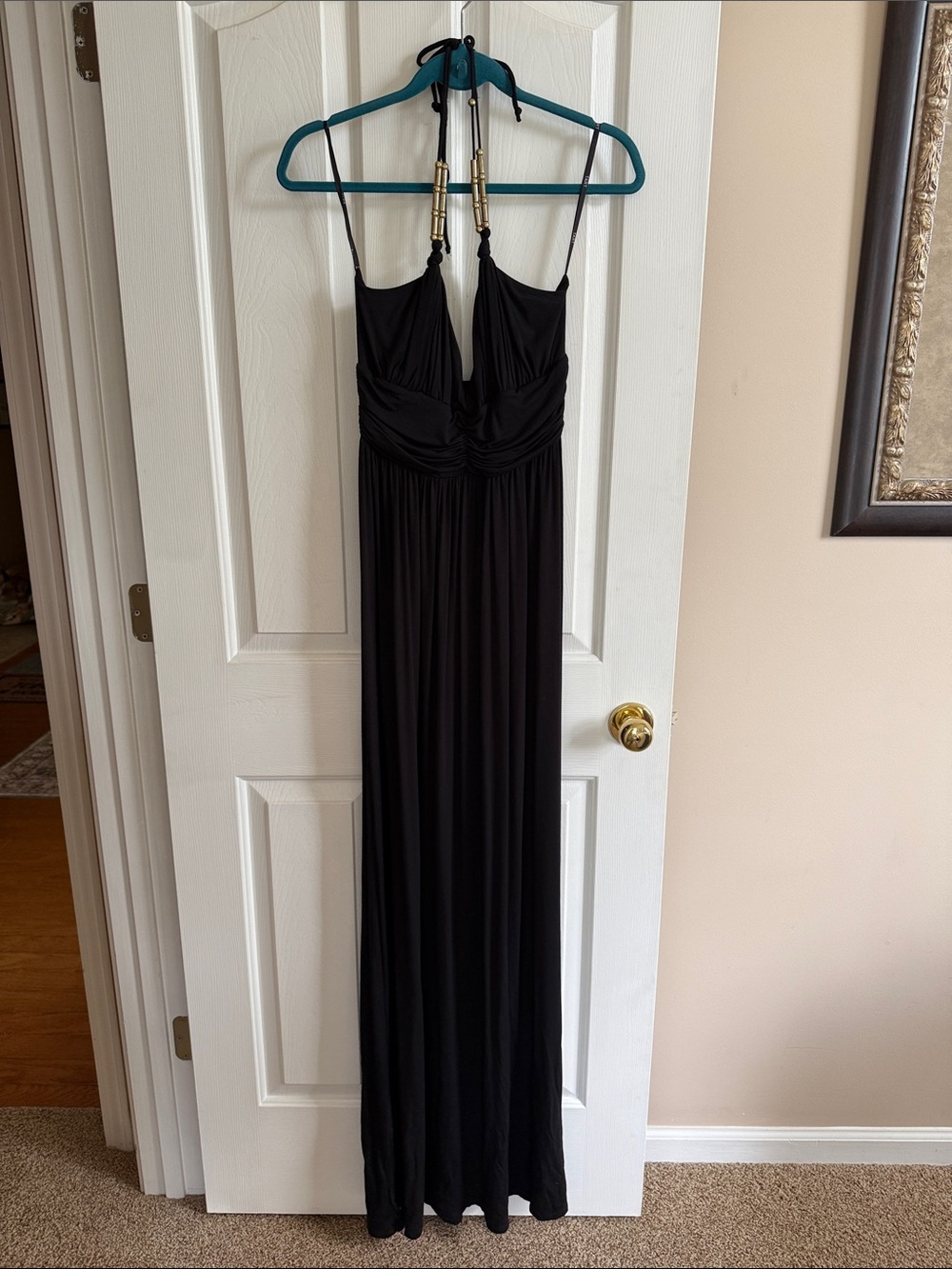 🌸Tart: Black Halter-Style Maxi Dress